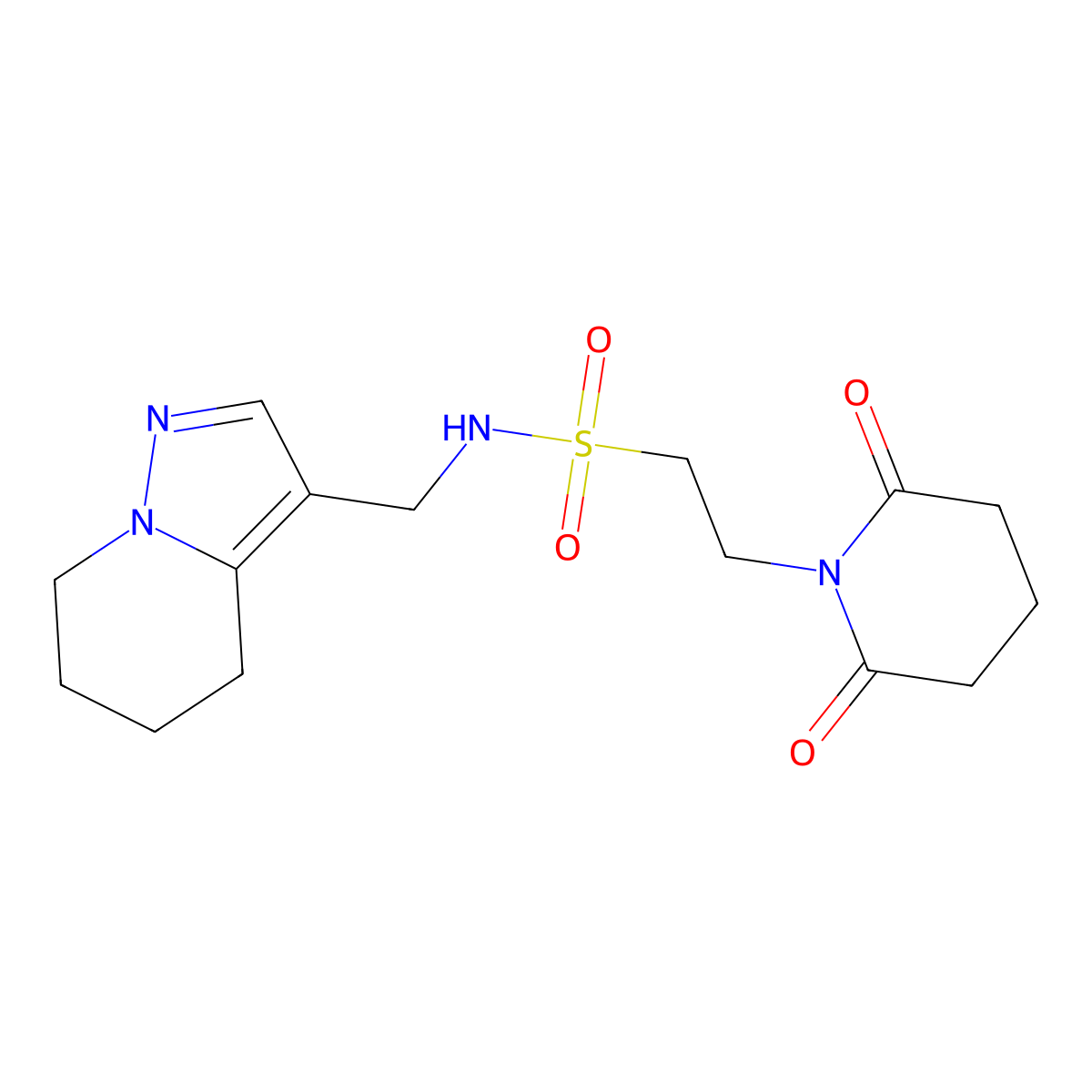 2-(2,6-dioxopiperidin-1-yl)-N-((4,5,6,7-tetrahydropyrazolo[1,5-a]pyridin-3-yl)methyl)ethanesulfonamide molecular structure, CAS 2034337-87-4