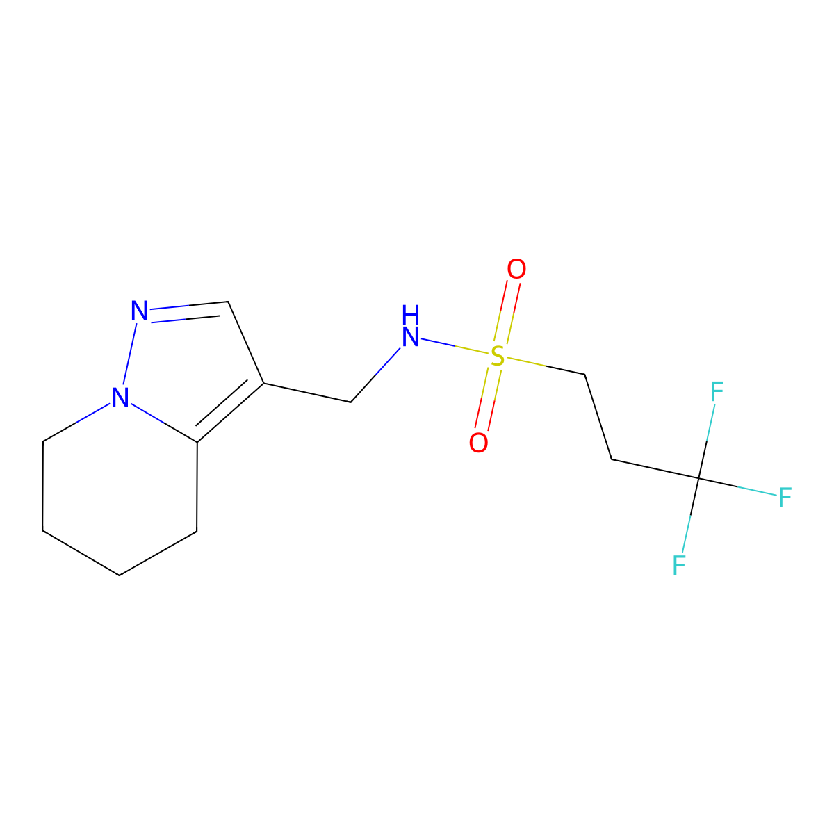 3,3,3-trifluoro-N-((4,5,6,7-tetrahydropyrazolo[1,5-a]pyridin-3-yl)methyl)propane-1-sulfonamide molecular structure, CAS 2034338-16-2