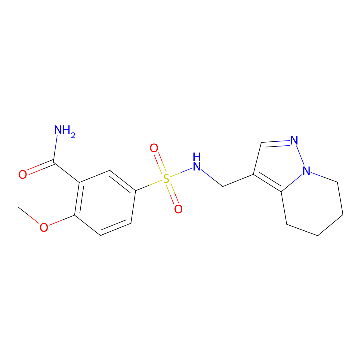 2-methoxy-5-(N-((4,5,6,7-tetrahydropyrazolo[1,5-a]pyridin-3-yl)methyl)sulfamoyl)benzamide molecular structure, CAS 2034338-20-8