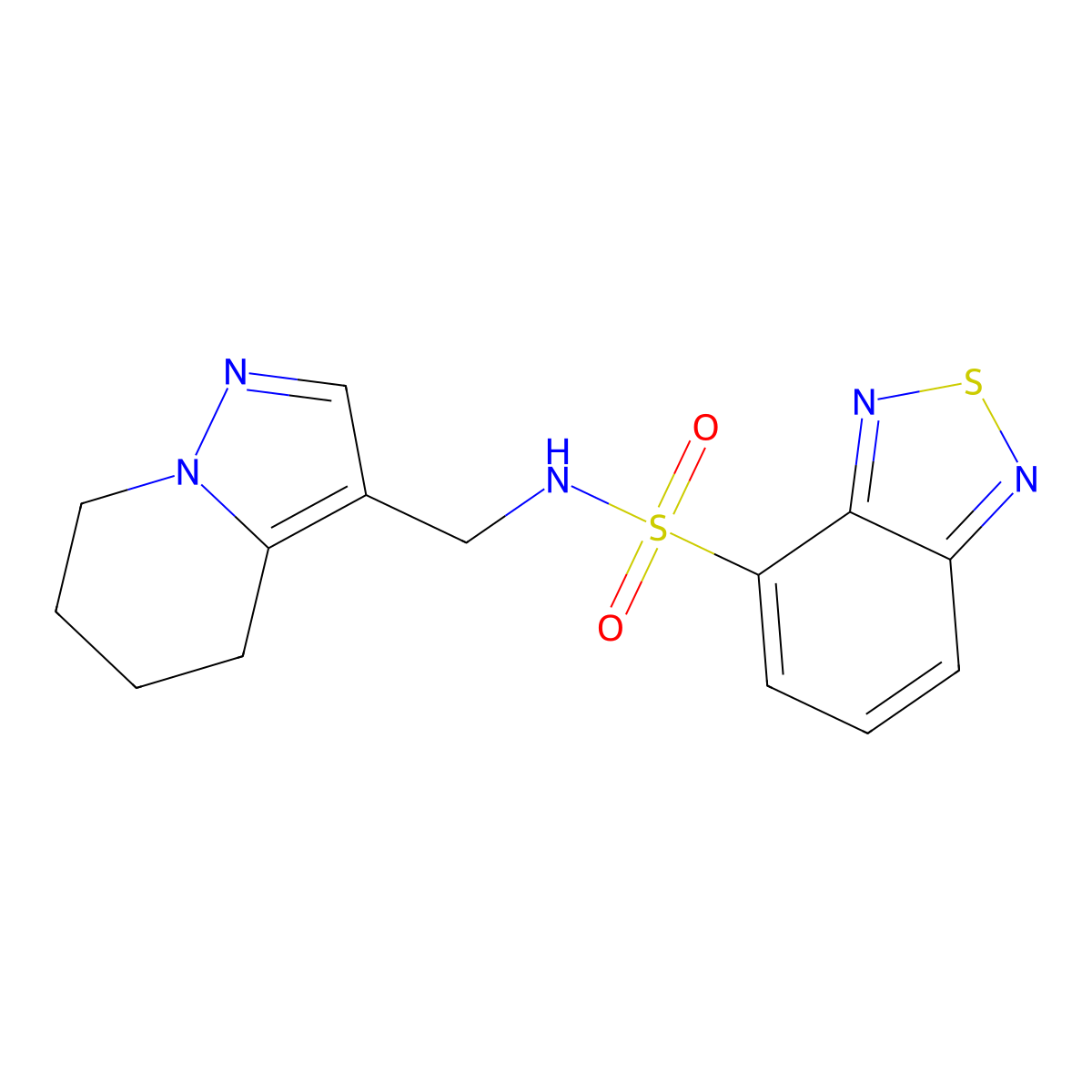 N-((4,5,6,7-tetrahydropyrazolo[1,5-a]pyridin-3-yl)methyl)benzo[c][1,2,5]thiadiazole-4-sulfonamide molecular structure, CAS 2034338-25-3