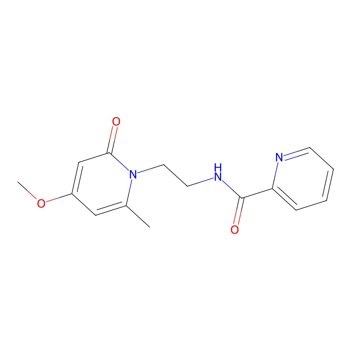 N-(2-(4-methoxy-6-methyl-2-oxopyridin-1(2H)-yl)ethyl)picolinamide molecular structure, CAS 2034338-35-5