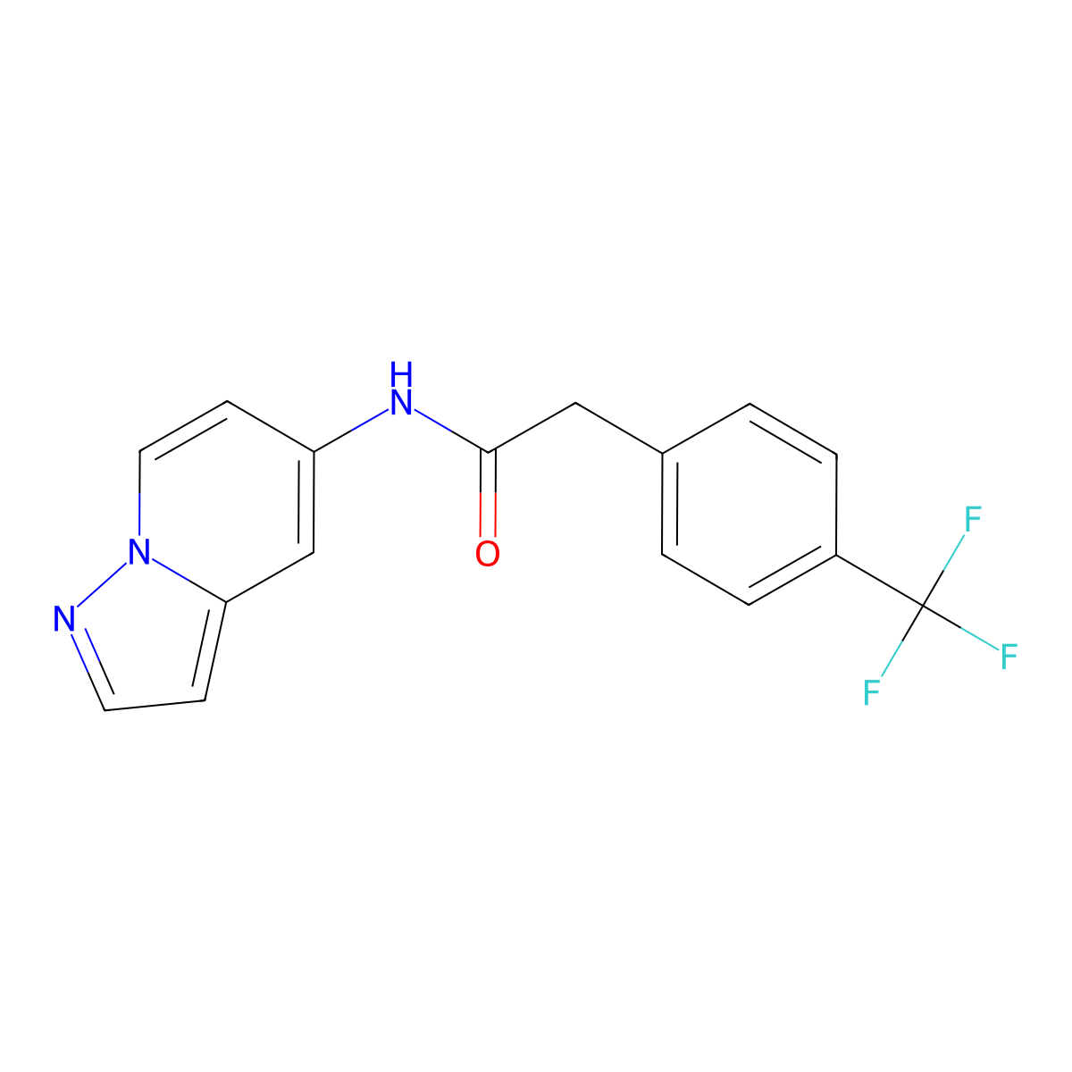 N-{pyrazolo[1,5-a]pyridin-5-yl}-2-[4-(trifluoromethyl)phenyl]acetamide molecular structure, CAS 2034338-88-8