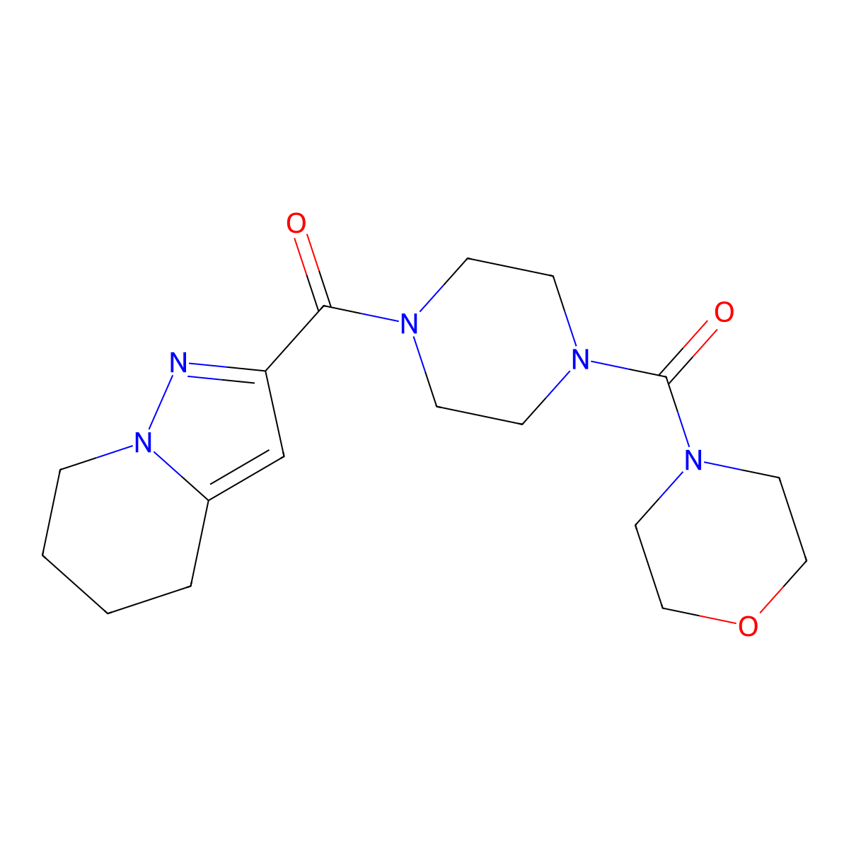 (4-(Morpholine-4-carbonyl)piperazin-1-yl)(4,5,6,7-tetrahydropyrazolo[1,5-a]pyridin-2-yl)methanone molecular structure, CAS 2034339-06-3
