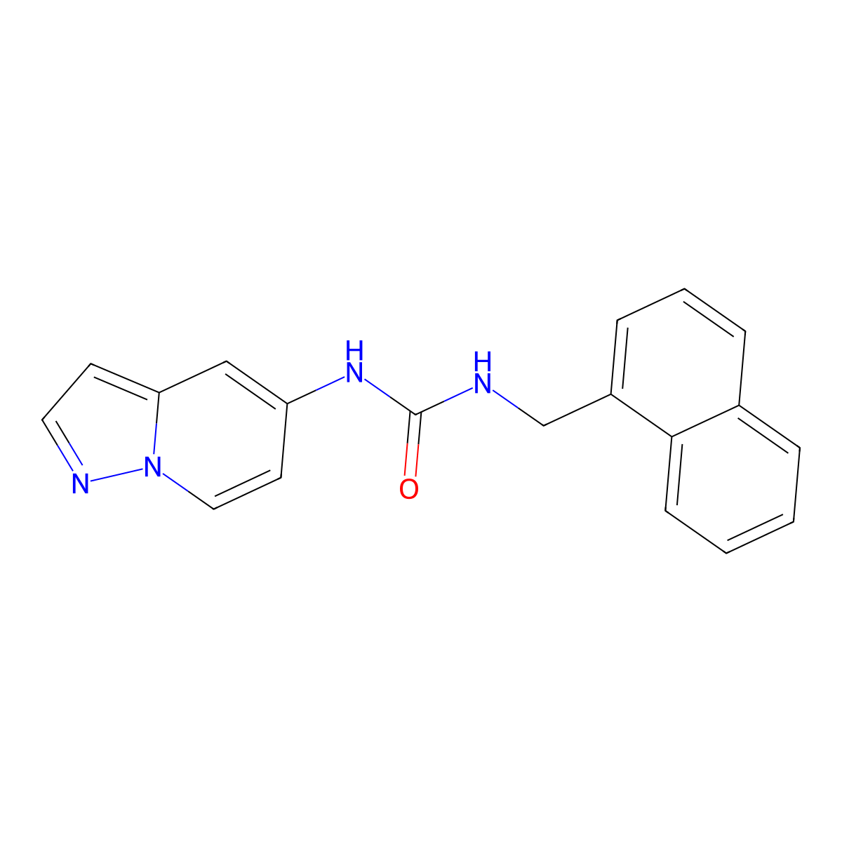 1-(Naphthalen-1-ylmethyl)-3-(pyrazolo[1,5-a]pyridin-5-yl)urea molecular structure, CAS 2034339-08-5