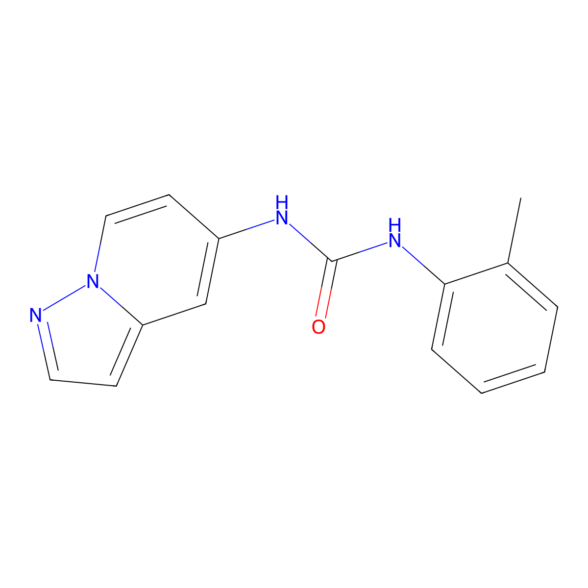 1-(Pyrazolo[1,5-a]pyridin-5-yl)-3-(o-tolyl)urea molecular structure, CAS 2034339-14-3
