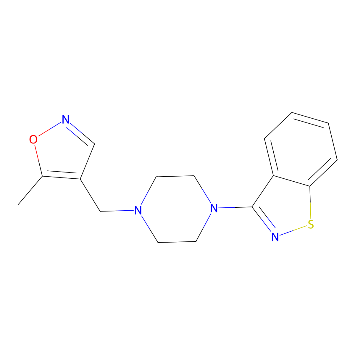 4-((4-(Benzo[d]isothiazol-3-yl)piperazin-1-yl)methyl)-5-methylisoxazole molecular structure, CAS 2034339-57-4