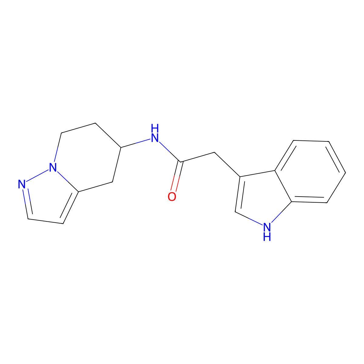 2-(1H-indol-3-yl)-N-(4,5,6,7-tetrahydropyrazolo[1,5-a]pyridin-5-yl)acetamide molecular structure, CAS 2034339-60-9