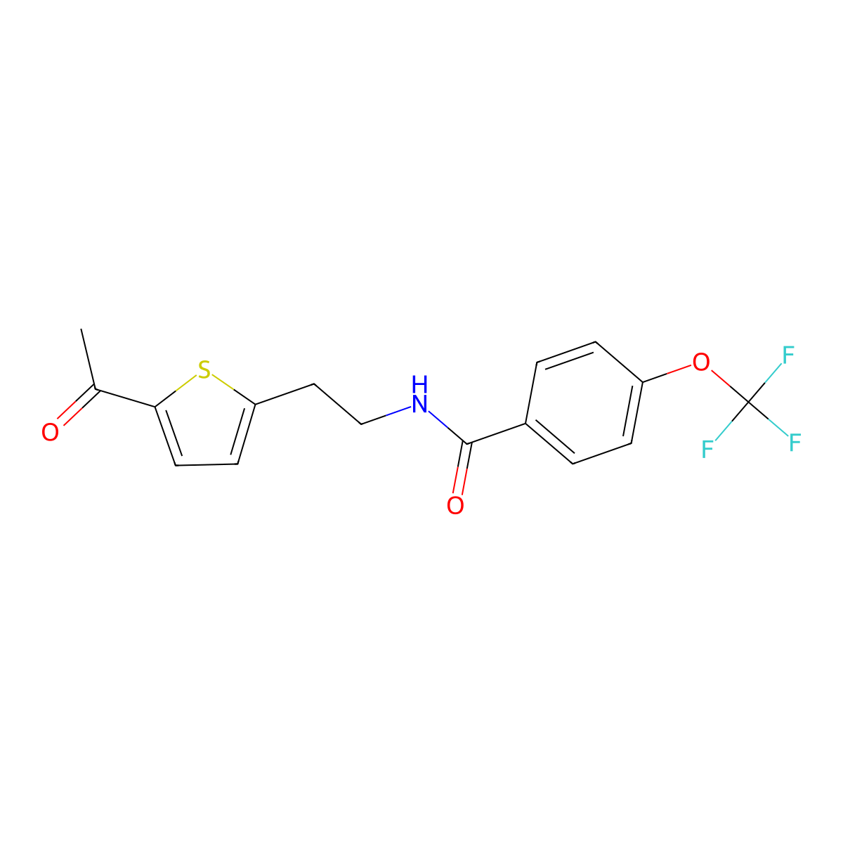 N-[2-(5-acetylthiophen-2-yl)ethyl]-4-(trifluoromethoxy)benzamide molecular structure, CAS 2034339-66-5