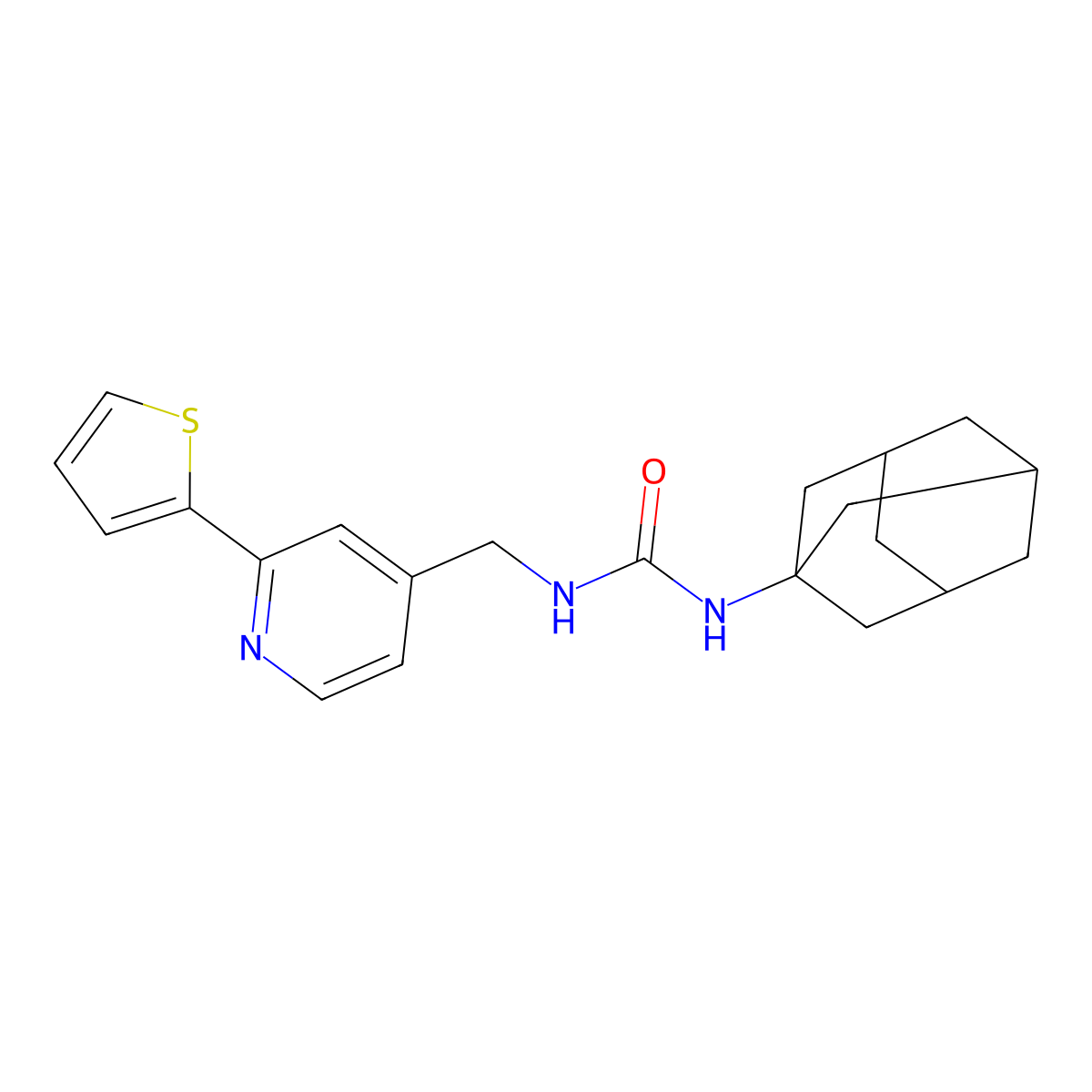 1-(Adamantan-1-yl)-3-{[2-(thiophen-2-yl)pyridin-4-yl]methyl}urea molecular structure, CAS 2034339-73-4