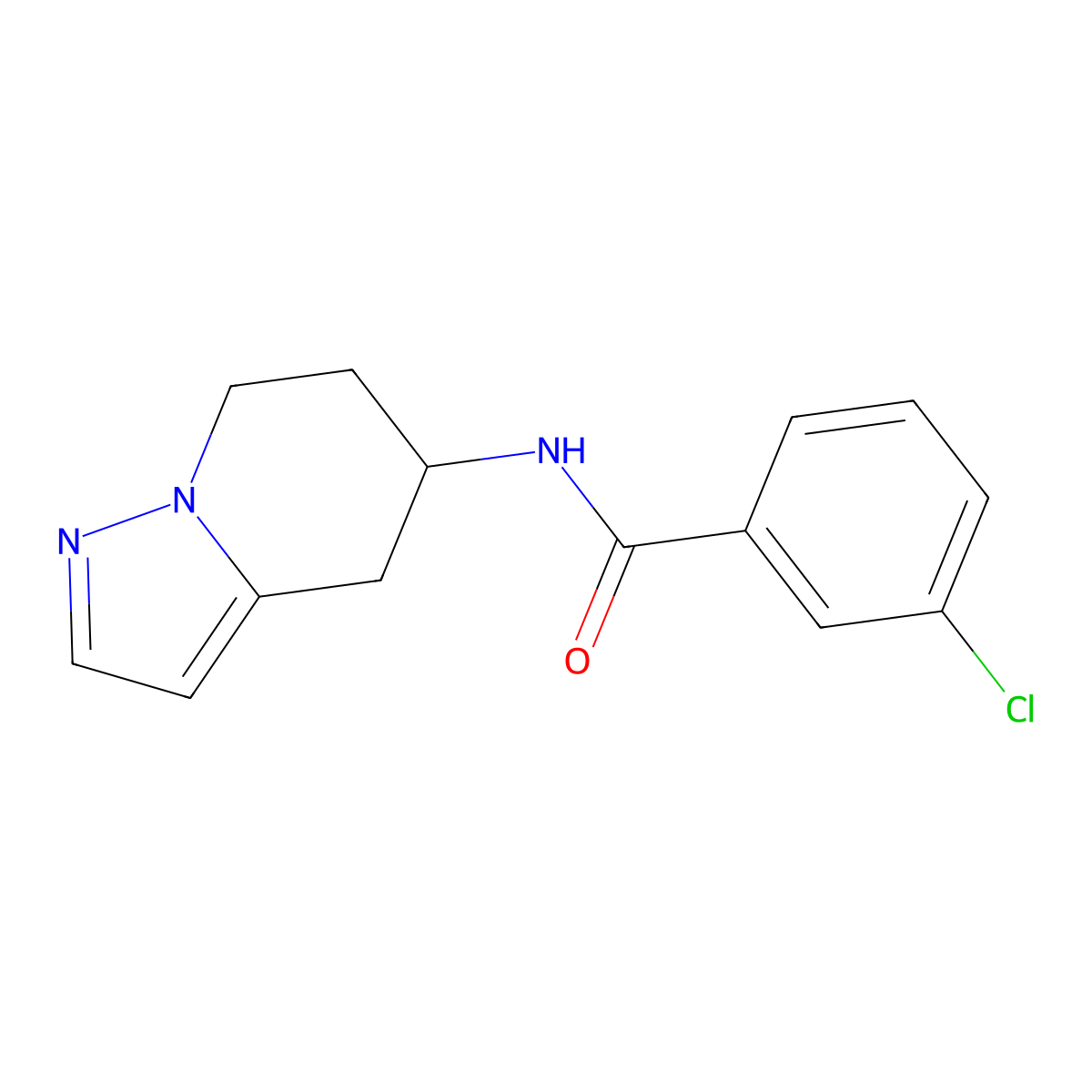 3-chloro-N-(4,5,6,7-tetrahydropyrazolo[1,5-a]pyridin-5-yl)benzamide molecular structure, CAS 2034339-77-8