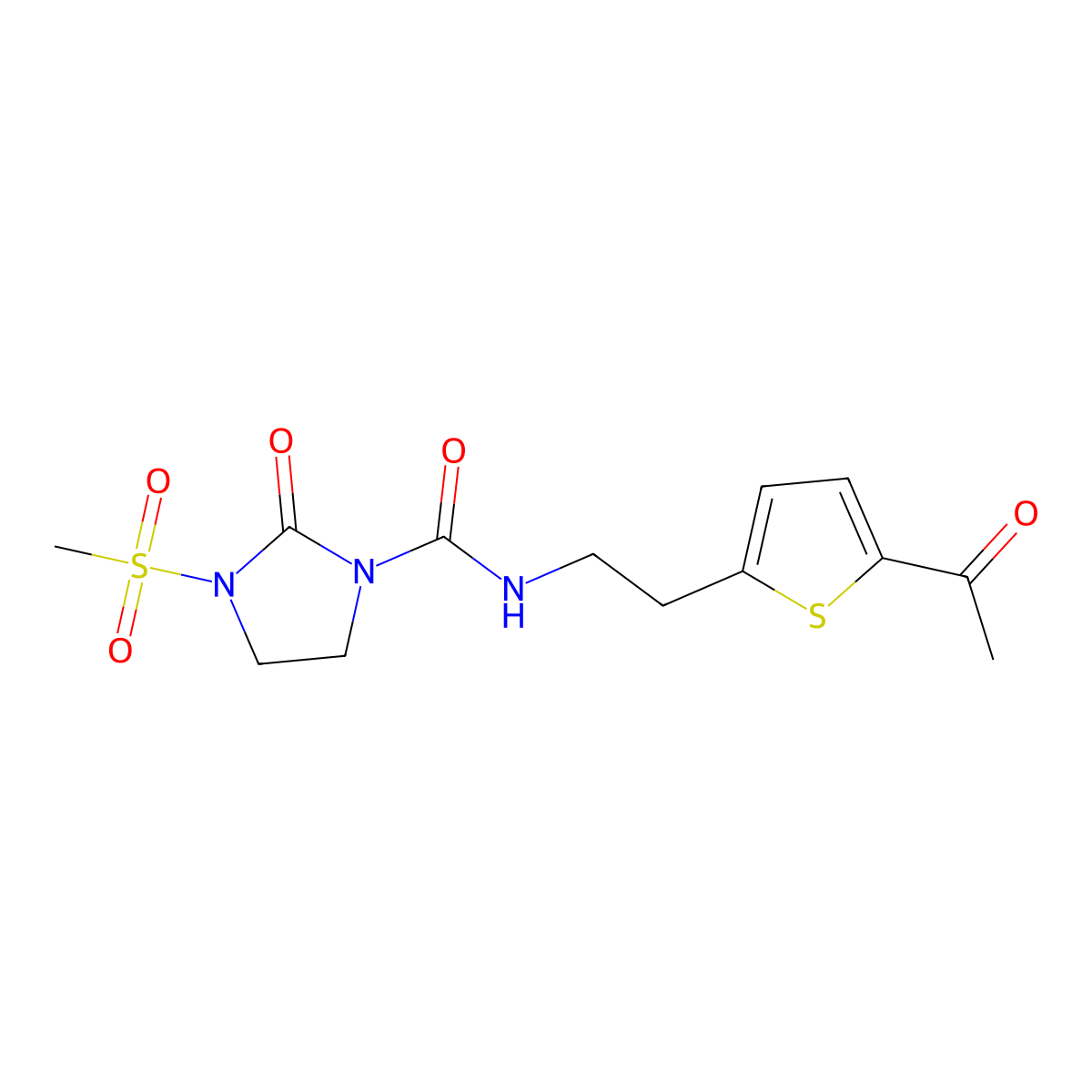 N-(2-(5-acetylthiophen-2-yl)ethyl)-3-(methylsulfonyl)-2-oxoimidazolidine-1-carboxamide molecular structure, CAS 2034340-02-6
