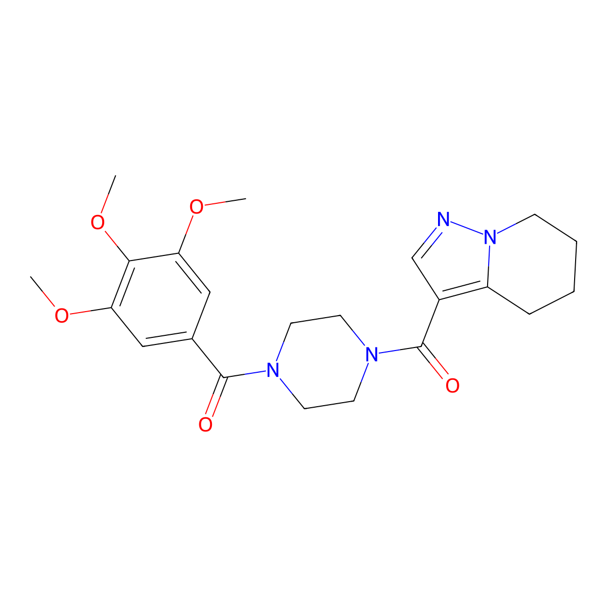 (4,5,6,7-Tetrahydropyrazolo[1,5-a]pyridin-3-yl)(4-(3,4,5-trimethoxybenzoyl)piperazin-1-yl)methanone molecular structure, CAS 2034340-41-3