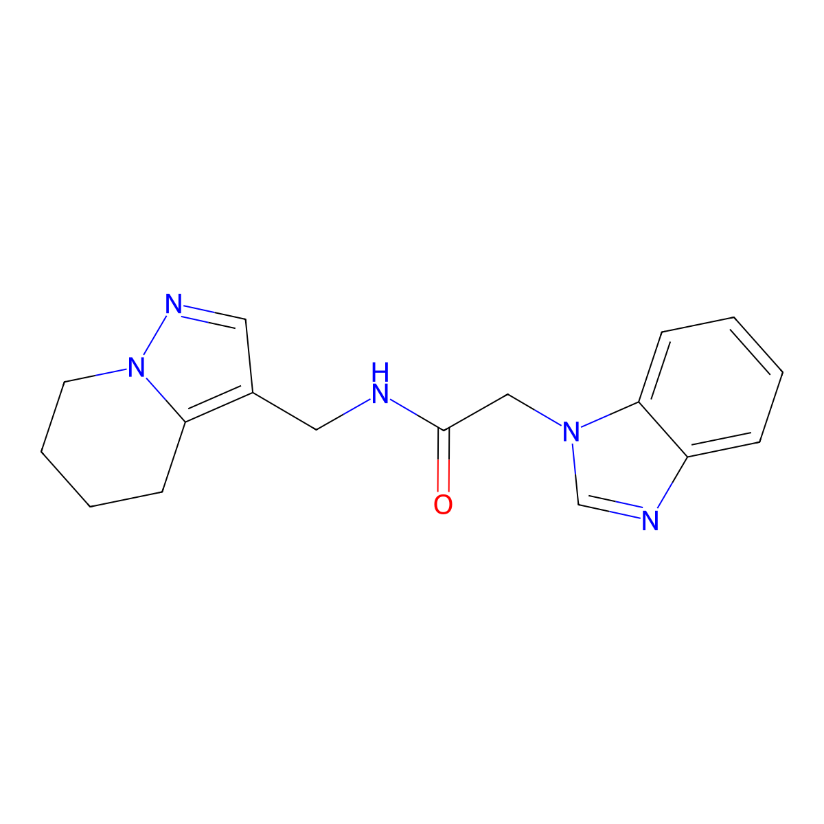 2-(1H-benzo[d]imidazol-1-yl)-N-((4,5,6,7-tetrahydropyrazolo[1,5-a]pyridin-3-yl)methyl)acetamide molecular structure, CAS 2034340-47-9