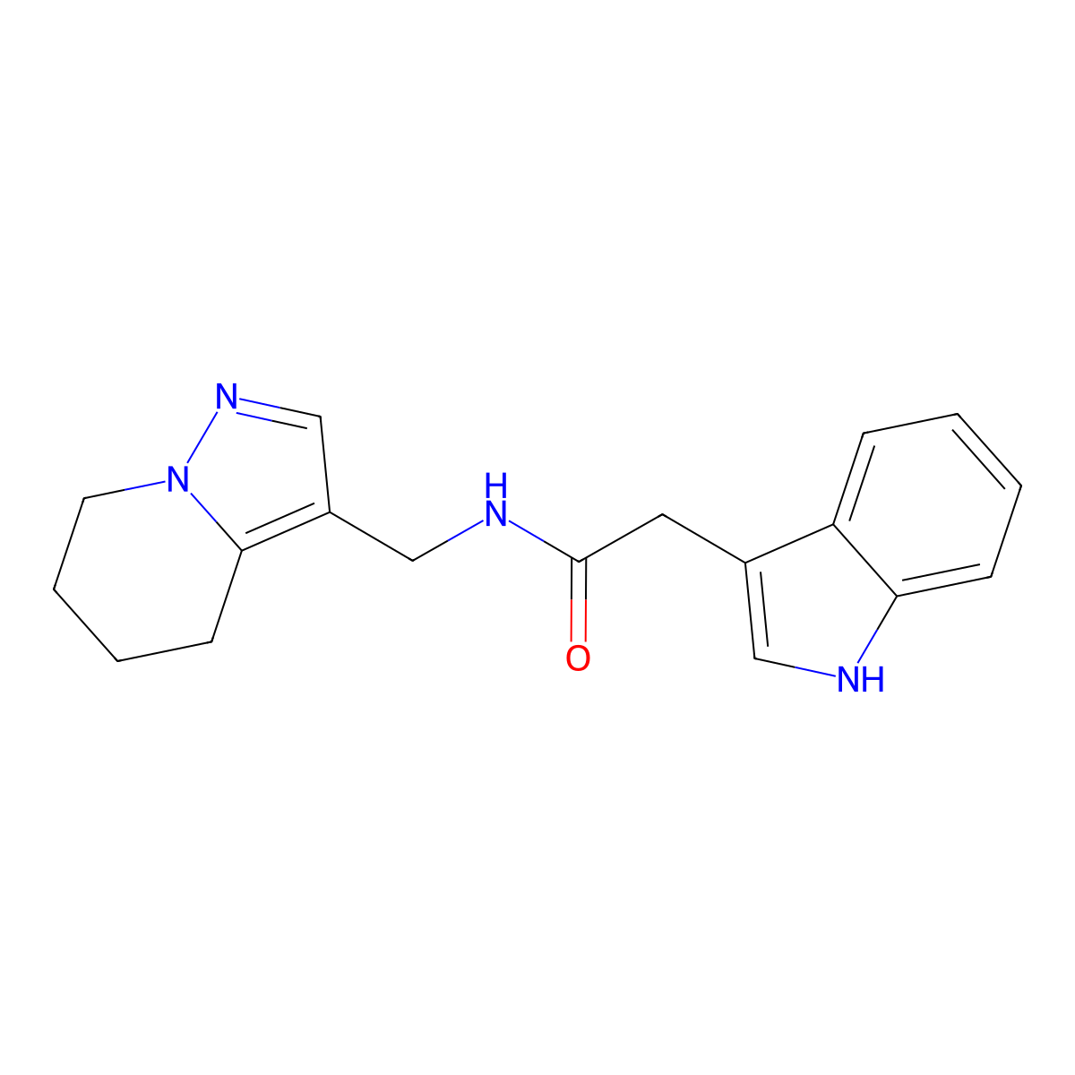 2-(1H-indol-3-yl)-N-((4,5,6,7-tetrahydropyrazolo[1,5-a]pyridin-3-yl)methyl)acetamide molecular structure, CAS 2034340-60-6