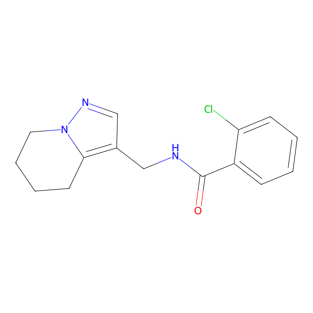2-chloro-N-((4,5,6,7-tetrahydropyrazolo[1,5-a]pyridin-3-yl)methyl)benzamide molecular structure, CAS 2034340-84-4