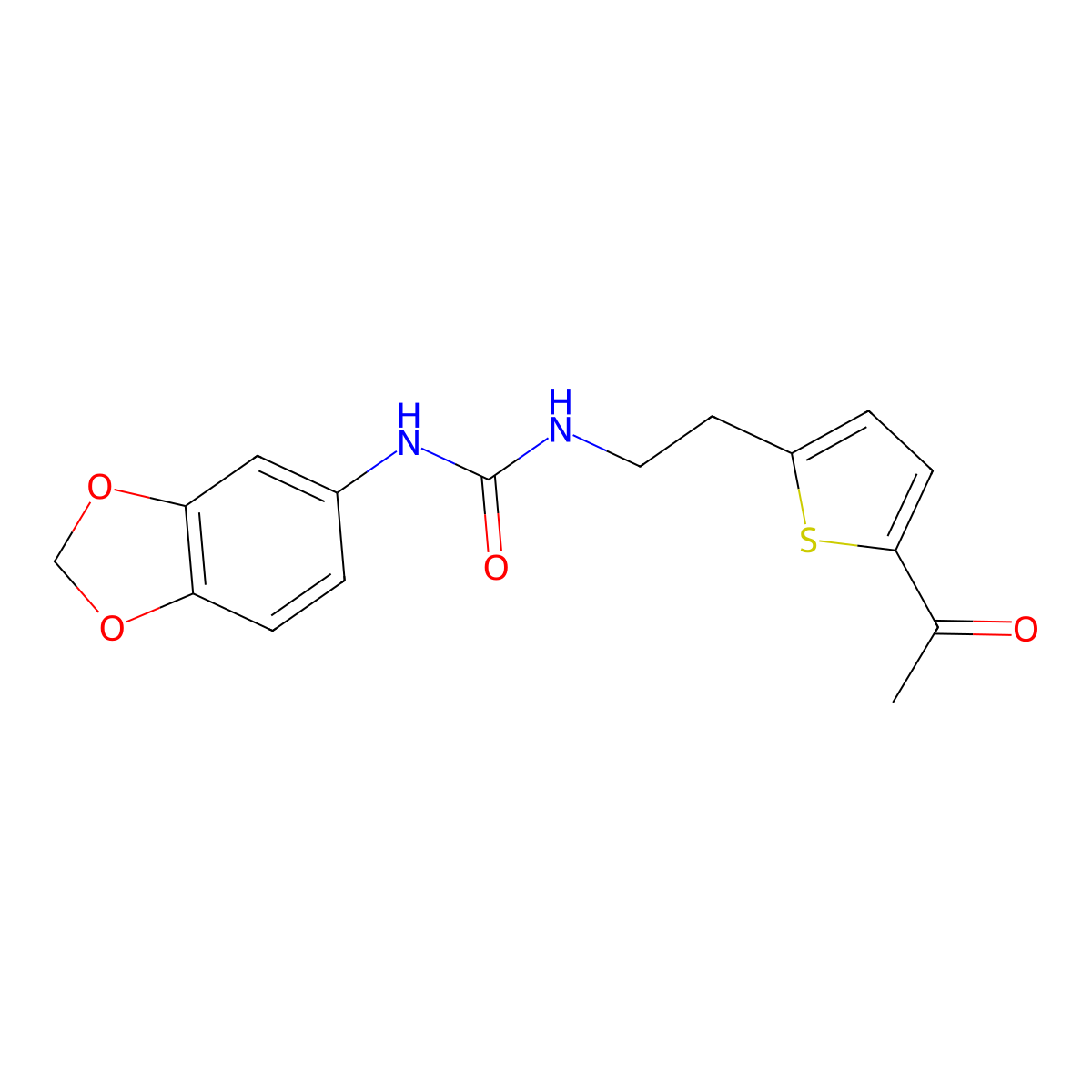 1-(2-(5-Acetylthiophen-2-yl)ethyl)-3-(benzo[d][1,3]dioxol-5-yl)urea molecular structure, CAS 2034340-93-5