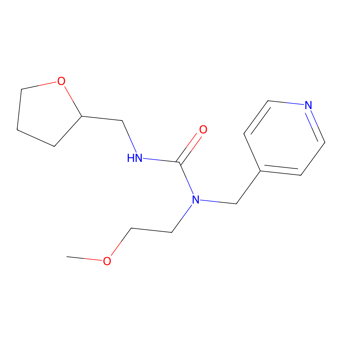 1-(2-Methoxyethyl)-1-(pyridin-4-ylmethyl)-3-((tetrahydrofuran-2-yl)methyl)urea molecular structure, CAS 2034341-32-5