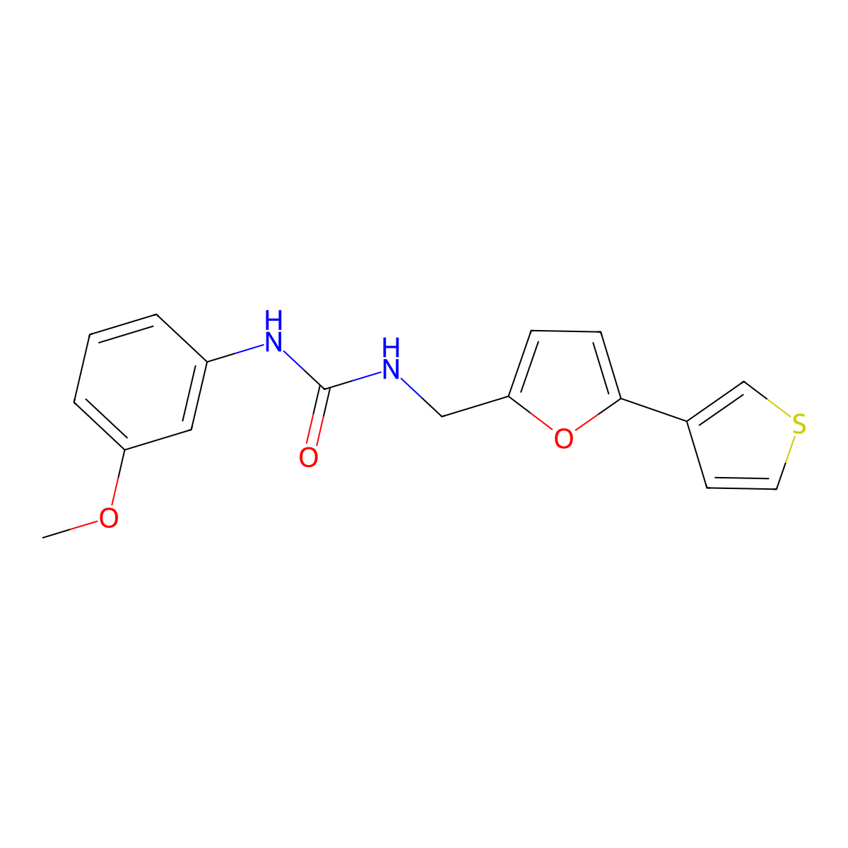 1-(3-Methoxyphenyl)-3-((5-(thiophen-3-yl)furan-2-yl)methyl)urea molecular structure, CAS 2034341-52-9