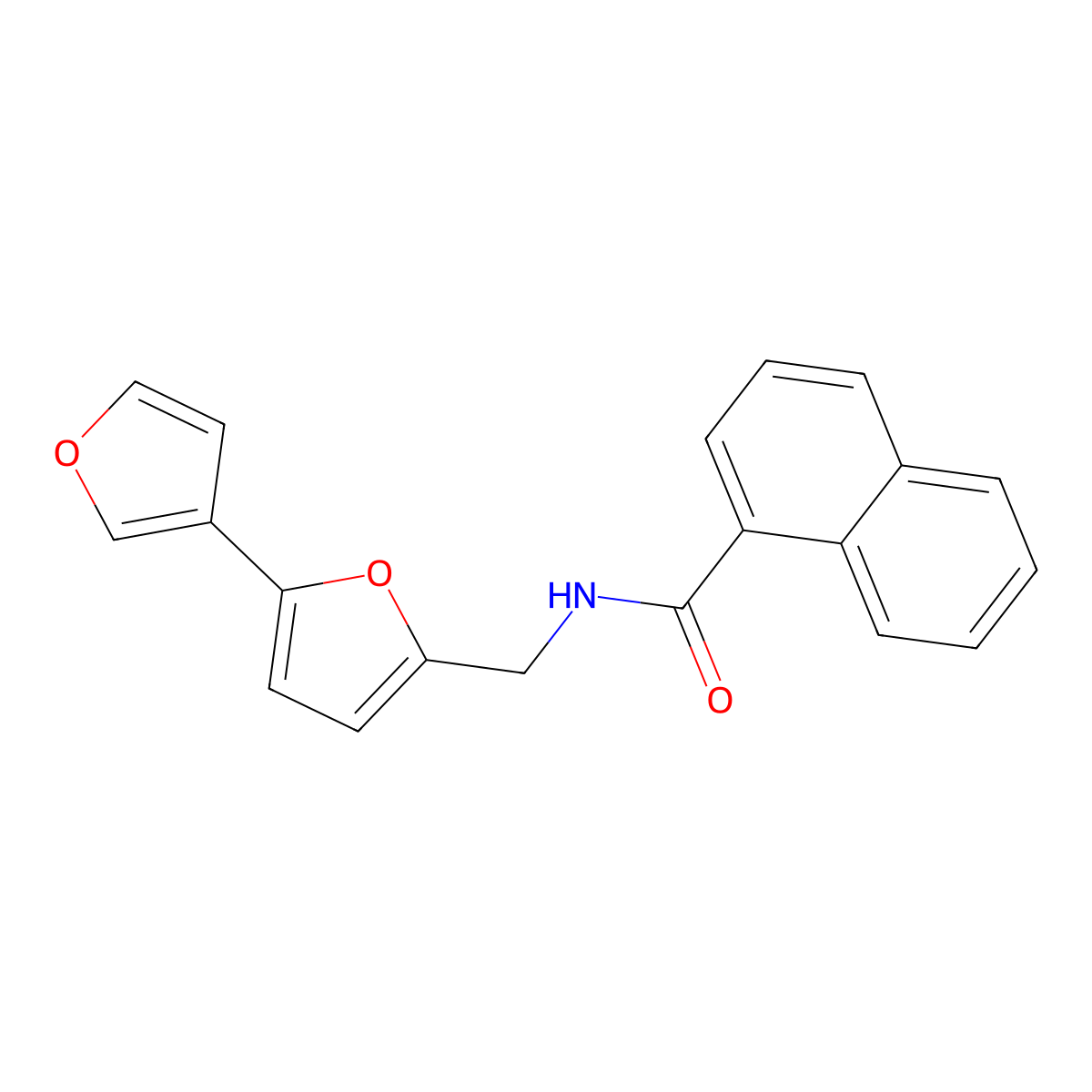 N-({[2,3'-bifuran]-5-yl}methyl)naphthalene-1-carboxamide molecular structure, CAS 2034341-64-3