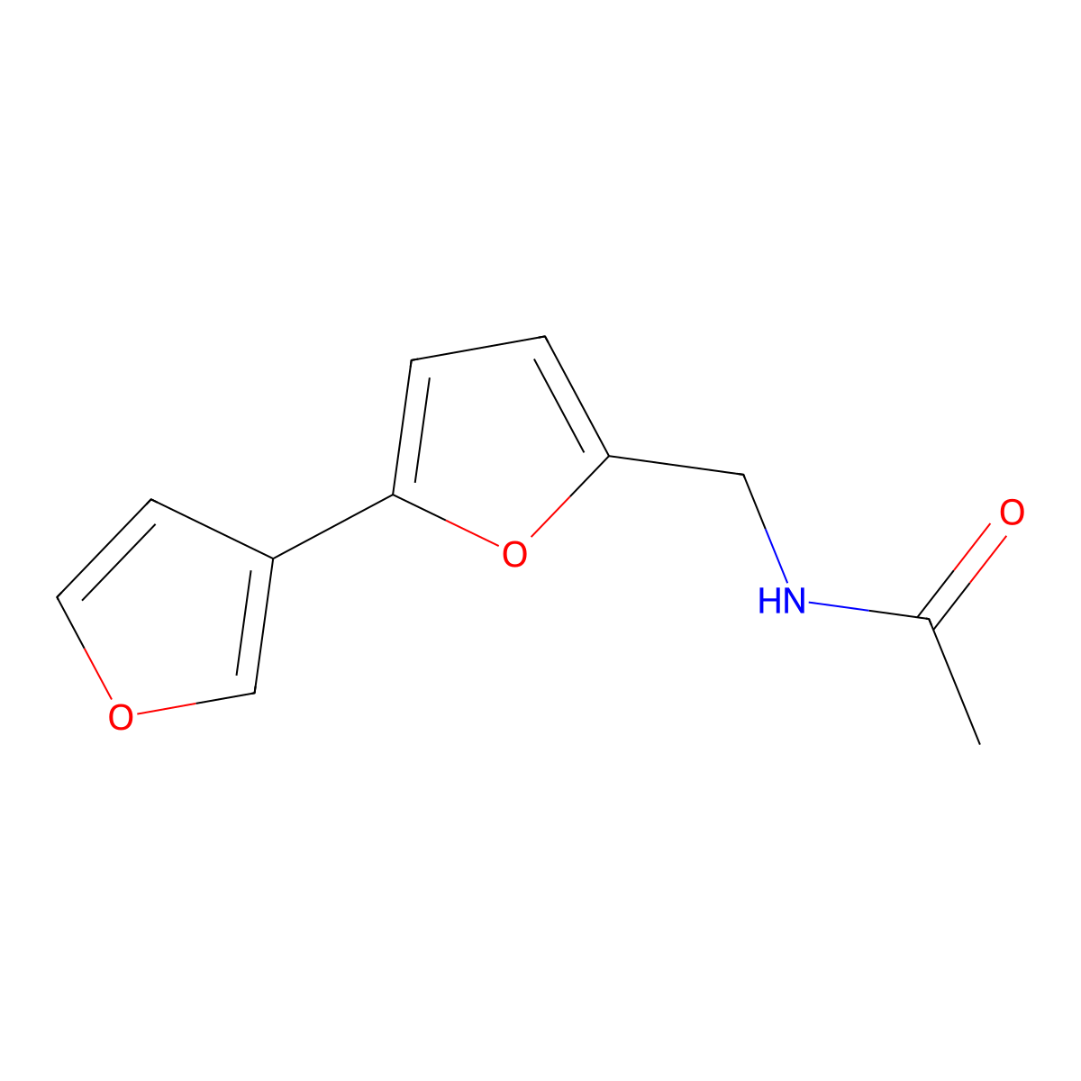 N-([2,3'-bifuran]-5-ylmethyl)acetamide molecular structure, CAS 2034341-78-9