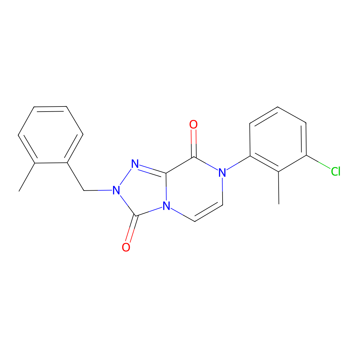 7-(3-chloro-2-methylphenyl)-2-(2-methylbenzyl)-[1,2,4]triazolo[4,3-a]pyrazine-3,8(2H,7H)-dione molecular structure, CAS 2034341-96-1