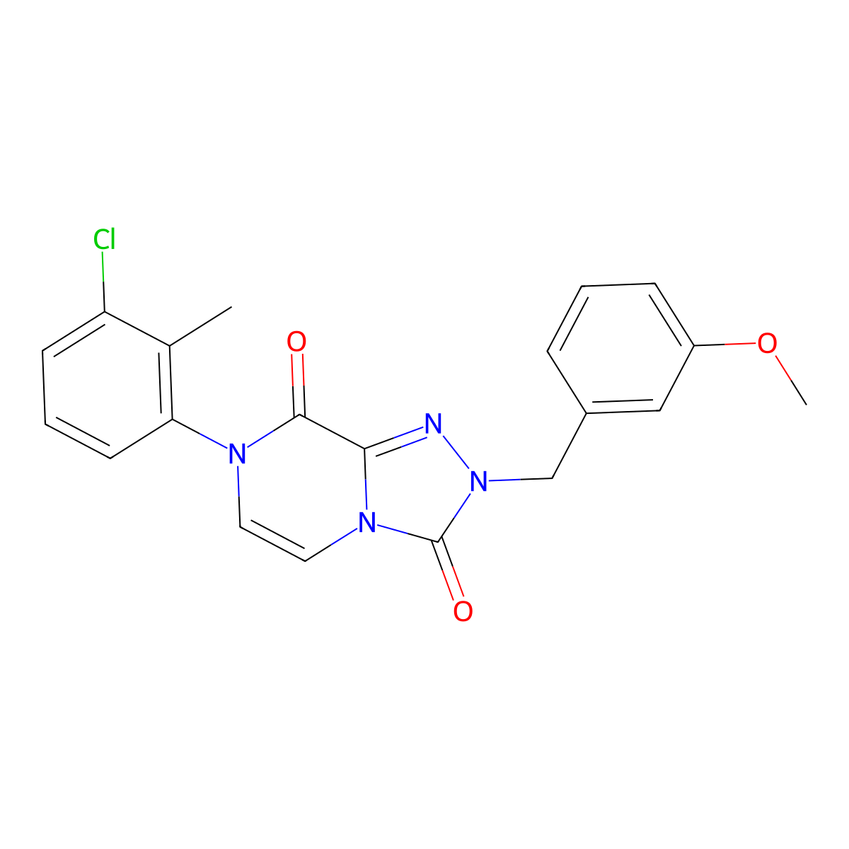7-(3-chloro-2-methylphenyl)-2-(3-methoxybenzyl)-[1,2,4]triazolo[4,3-a]pyrazine-3,8(2H,7H)-dione molecular structure, CAS 2034342-06-6