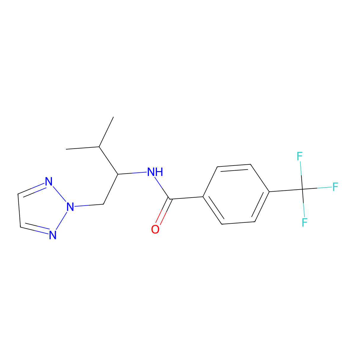 N-[3-methyl-1-(2H-1,2,3-triazol-2-yl)butan-2-yl]-4-(trifluoromethyl)benzamide molecular structure, CAS 2034342-94-2