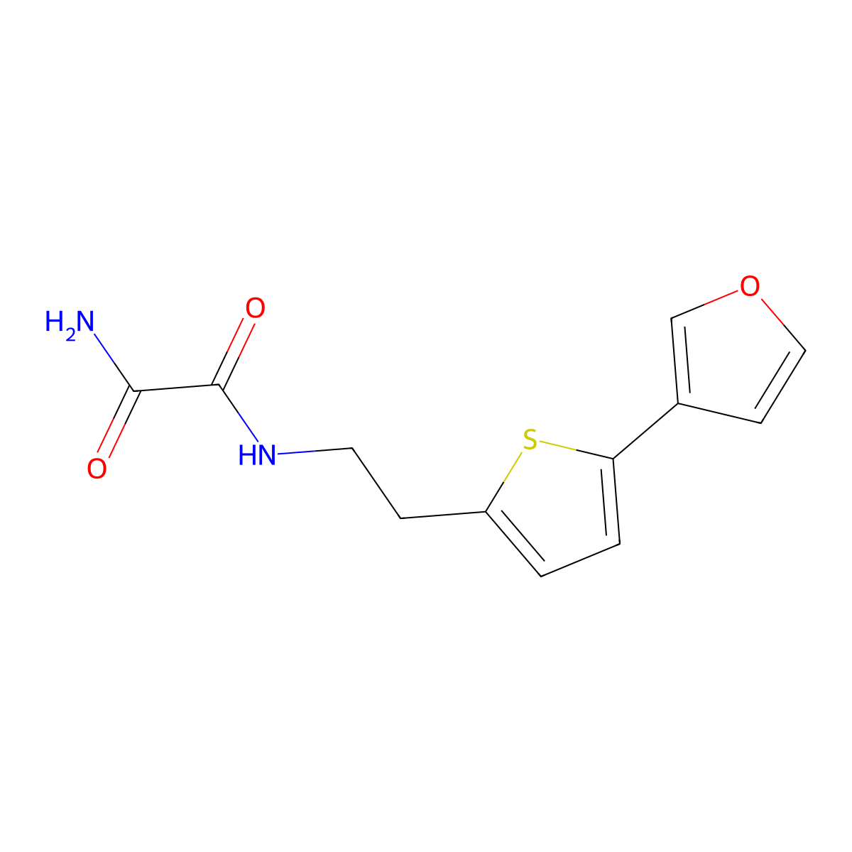 N1-(2-(5-(furan-3-yl)thiophen-2-yl)ethyl)oxalamide molecular structure, CAS 2034342-95-3
