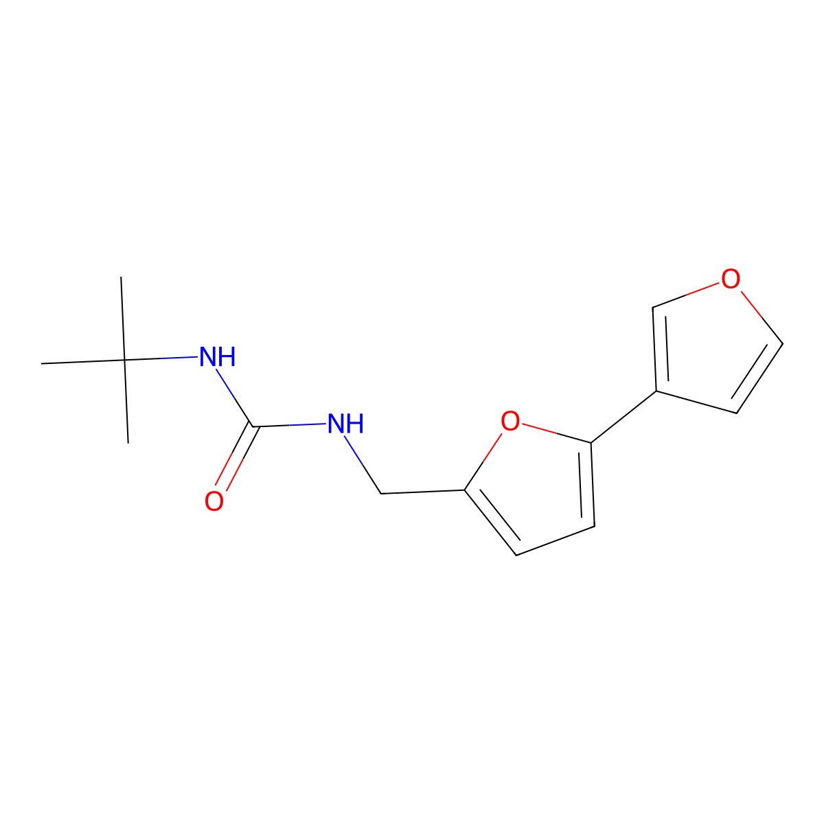 1-({[2,3'-Bifuran]-5-yl}methyl)-3-tert-butylurea molecular structure, CAS 2034343-38-7