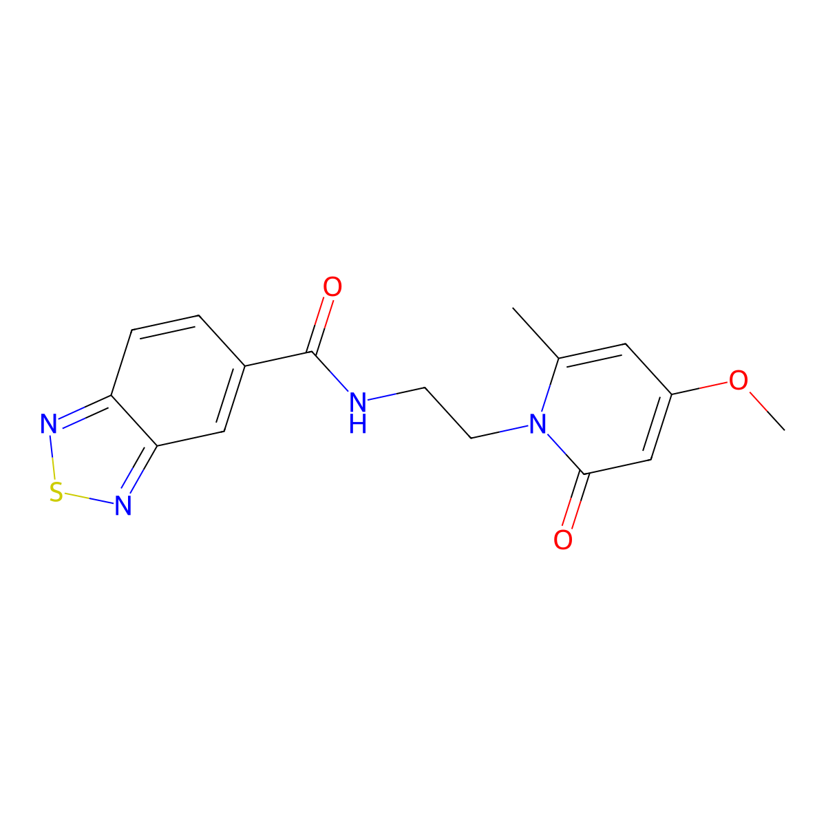 N-(2-(4-methoxy-6-methyl-2-oxopyridin-1(2H)-yl)ethyl)benzo[c][1,2,5]thiadiazole-5-carboxamide molecular structure, CAS 2034343-41-2