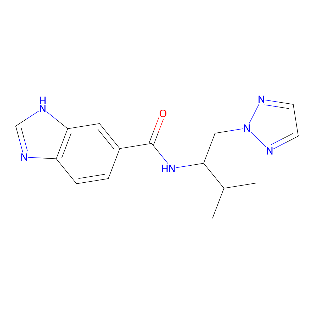 N-(3-methyl-1-(2H-1,2,3-triazol-2-yl)butan-2-yl)-1H-benzo[d]imidazole-5-carboxamide molecular structure, CAS 2034343-51-4