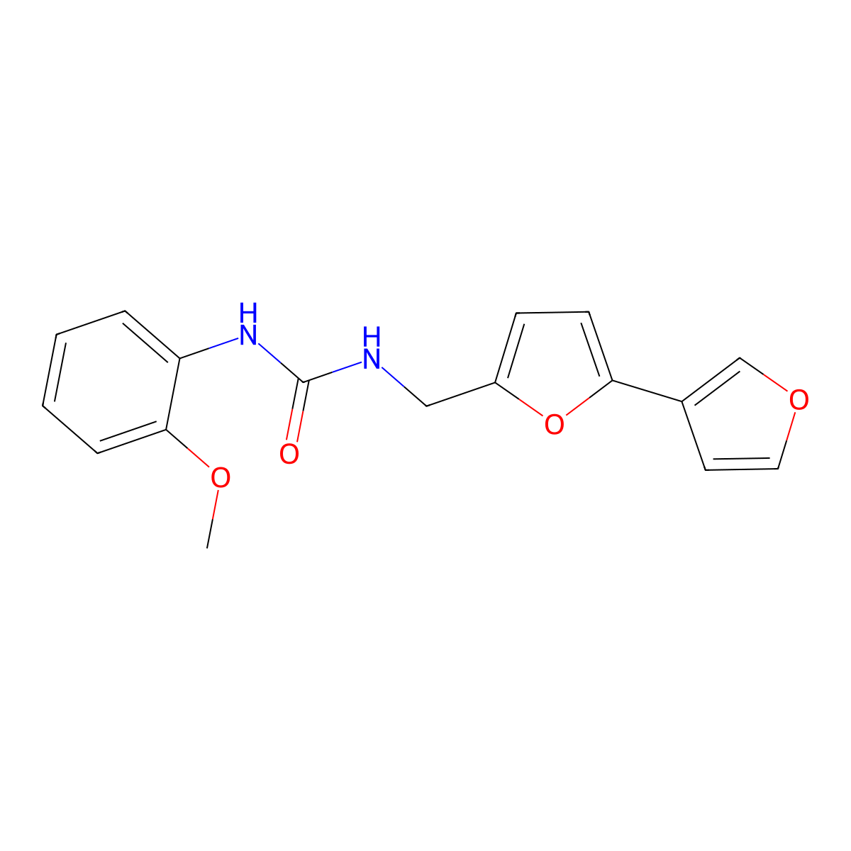 3-({[2,3'-Bifuran]-5-yl}methyl)-1-(2-methoxyphenyl)urea molecular structure, CAS 2034343-55-8
