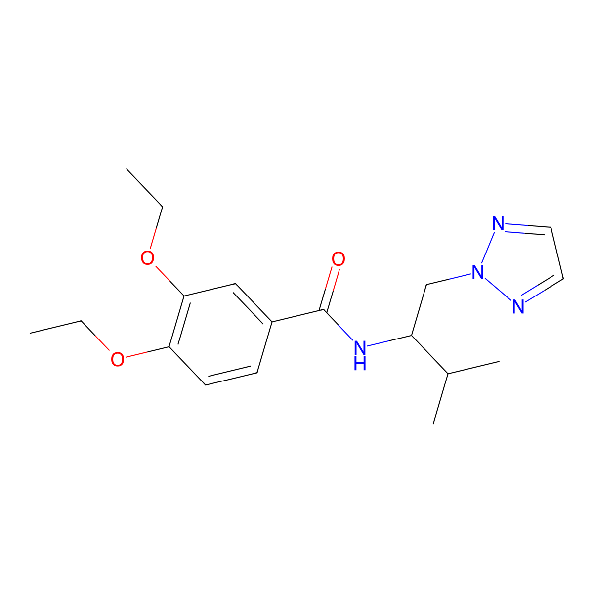 3,4-diethoxy-N-[3-methyl-1-(2H-1,2,3-triazol-2-yl)butan-2-yl]benzamide molecular structure, CAS 2034343-65-0