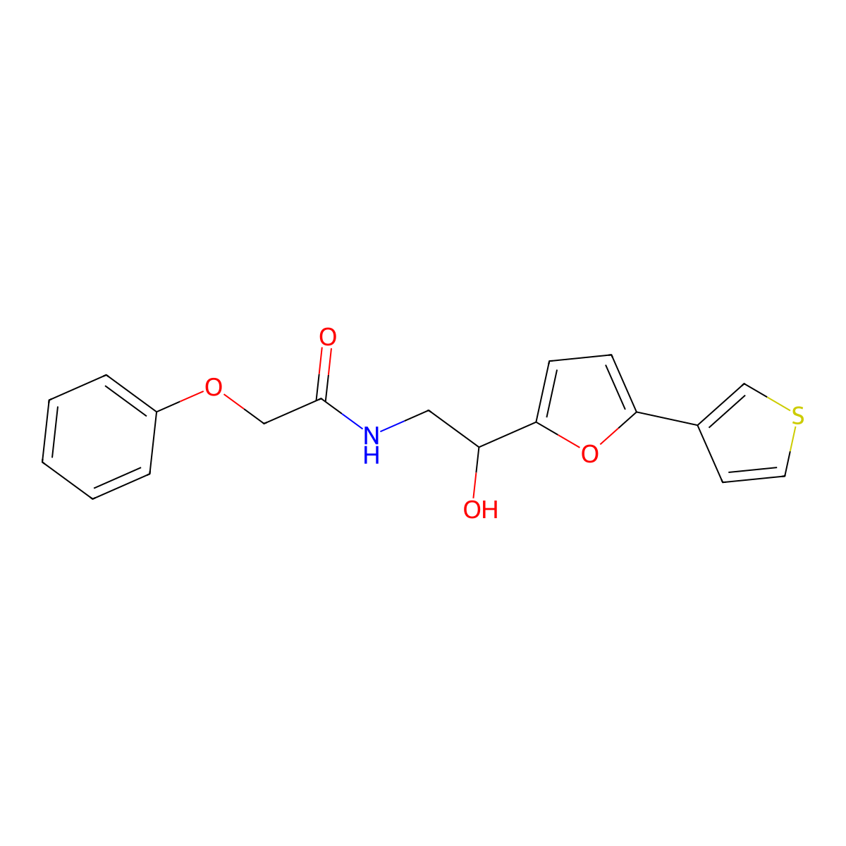 N-{2-hydroxy-2-[5-(thiophen-3-yl)furan-2-yl]ethyl}-2-phenoxyacetamide molecular structure, CAS 2034343-96-7