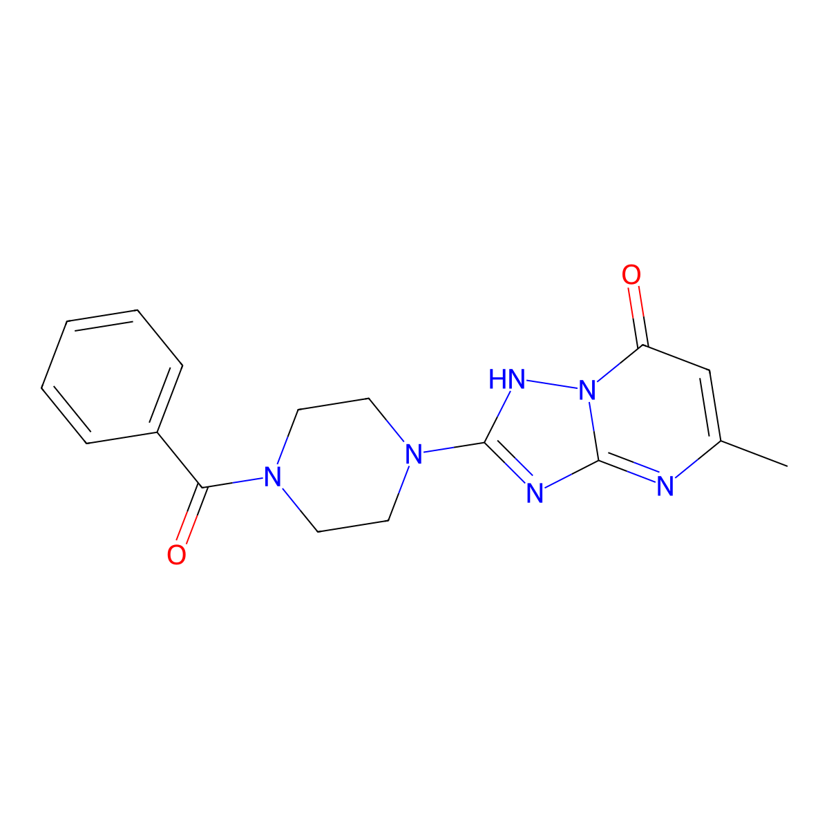 2-(4-benzoylpiperazin-1-yl)-5-methyl-[1,2,4]triazolo[1,5-a]pyrimidin-7(4H)-one molecular structure, CAS 2034345-73-6
