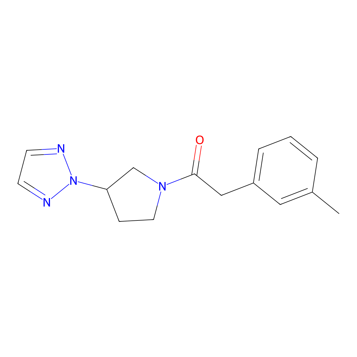 1-(3-(2H-1,2,3-triazol-2-yl)pyrrolidin-1-yl)-2-(m-tolyl)ethanone molecular structure, CAS 2034346-06-8