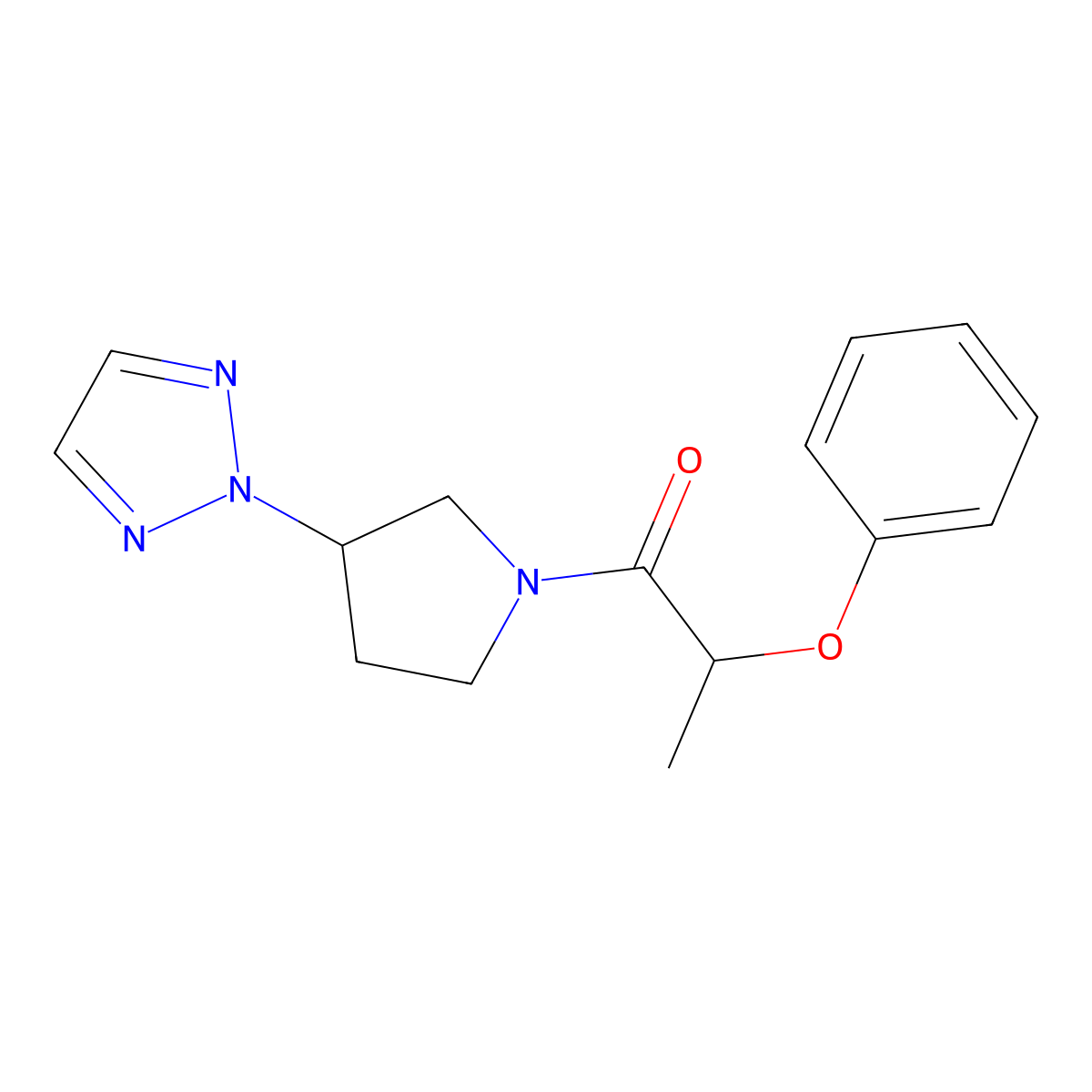 1-(3-(2H-1,2,3-triazol-2-yl)pyrrolidin-1-yl)-2-phenoxypropan-1-one molecular structure, CAS 2034346-21-7
