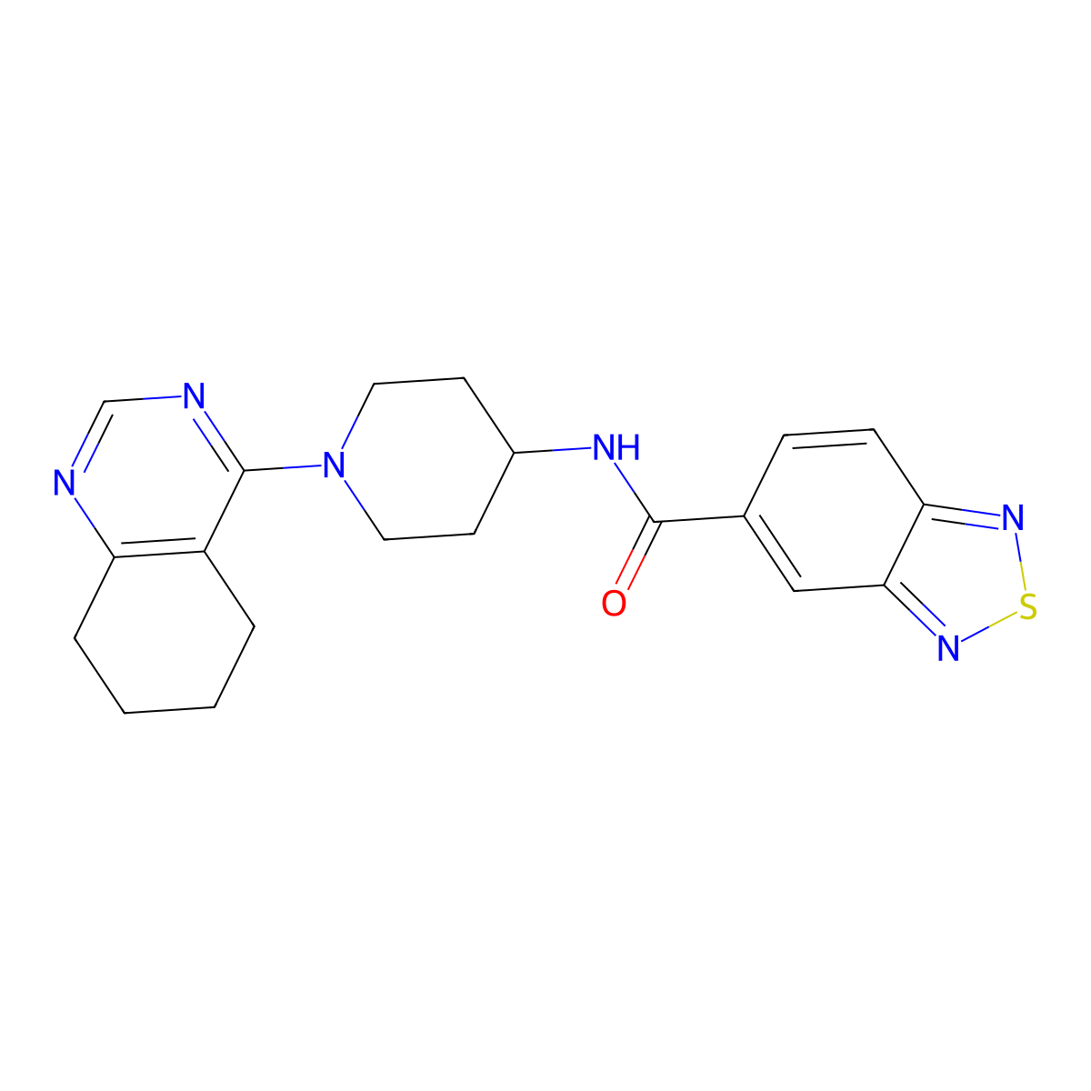 N-(1-(5,6,7,8-tetrahydroquinazolin-4-yl)piperidin-4-yl)benzo[c][1,2,5]thiadiazole-5-carboxamide molecular structure, CAS 2034346-26-2
