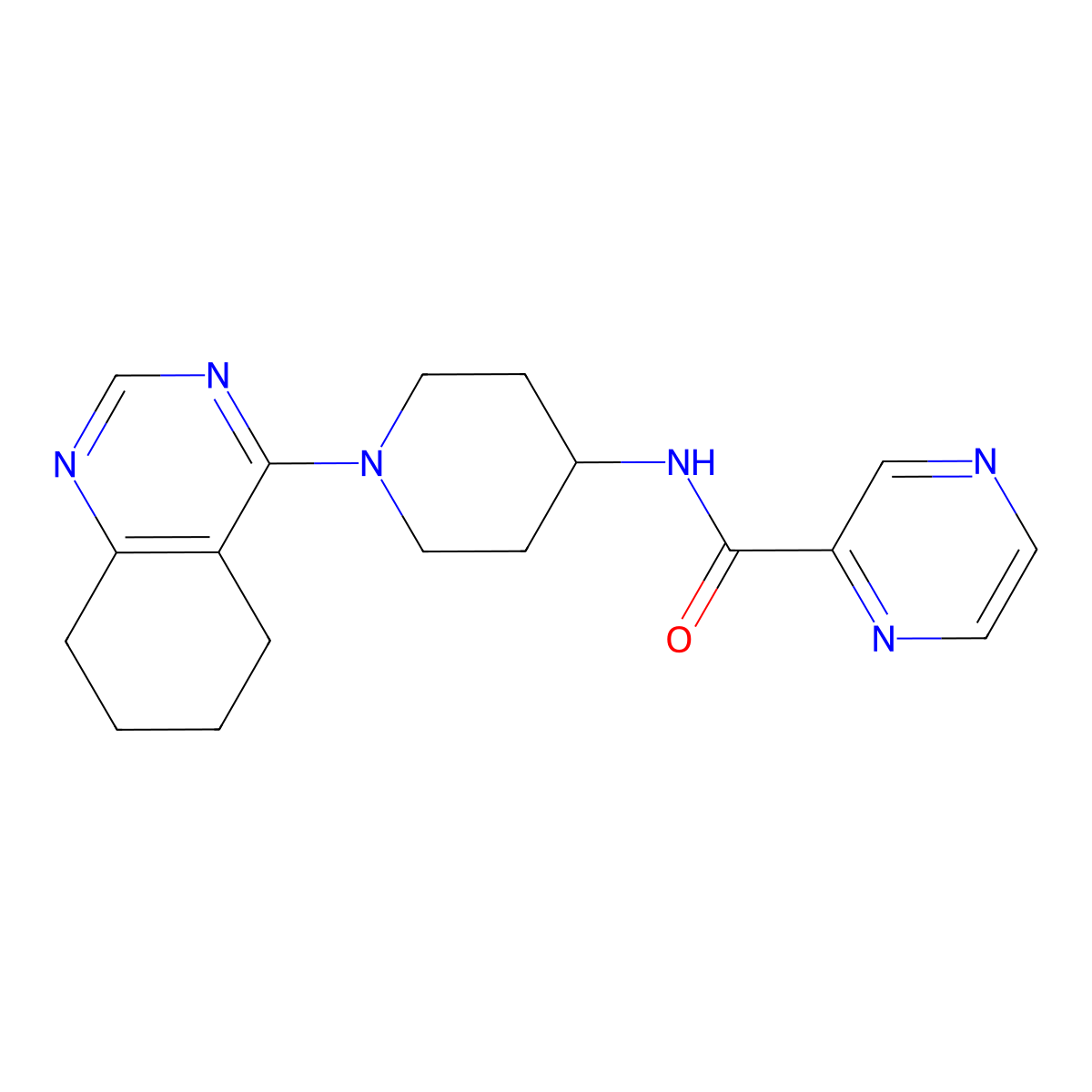 N-[1-(5,6,7,8-tetrahydroquinazolin-4-yl)piperidin-4-yl]pyrazine-2-carboxamide molecular structure, CAS 2034346-38-6
