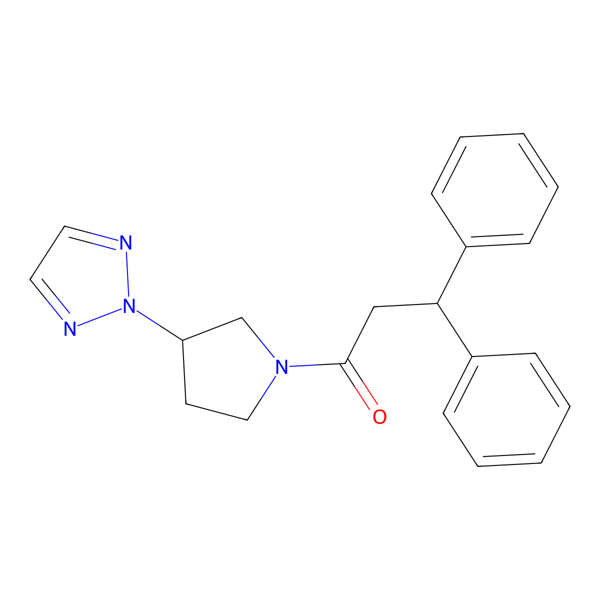 1-(3-(2H-1,2,3-triazol-2-yl)pyrrolidin-1-yl)-3,3-diphenylpropan-1-one molecular structure, CAS 2034346-79-5