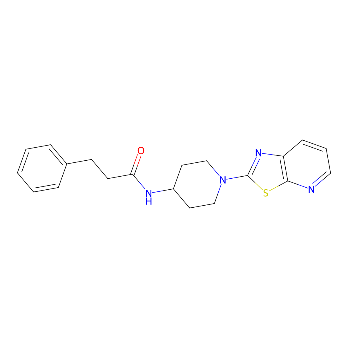 3-phenyl-N-(1-(thiazolo[5,4-b]pyridin-2-yl)piperidin-4-yl)propanamide molecular structure, CAS 2034346-88-6