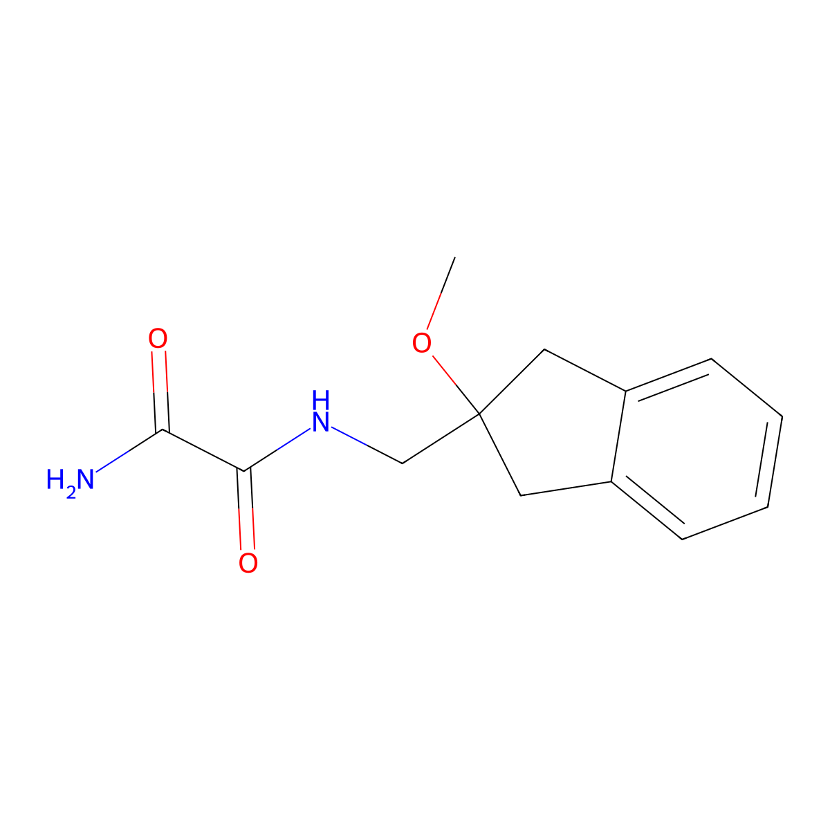 N1-((2-methoxy-2,3-dihydro-1H-inden-2-yl)methyl)oxalamide molecular structure, CAS 2034347-55-0