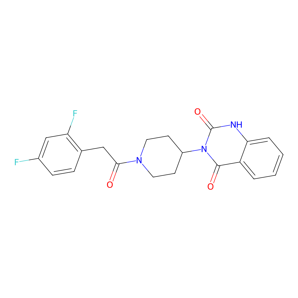 3-(1-(2-(2,4-difluorophenyl)acetyl)piperidin-4-yl)quinazoline-2,4(1H,3H)-dione molecular structure, CAS 2034347-62-9