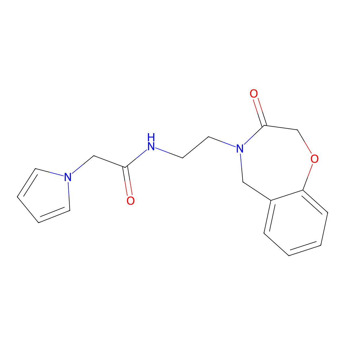 N-(2-(3-oxo-2,3-dihydrobenzo[f][1,4]oxazepin-4(5H)-yl)ethyl)-2-(1H-pyrrol-1-yl)acetamide molecular structure, CAS 2034347-91-4
