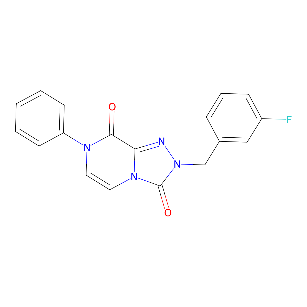 2-(3-fluorobenzyl)-7-phenyl-[1,2,4]triazolo[4,3-a]pyrazine-3,8(2H,7H)-dione molecular structure, CAS 2034347-95-8