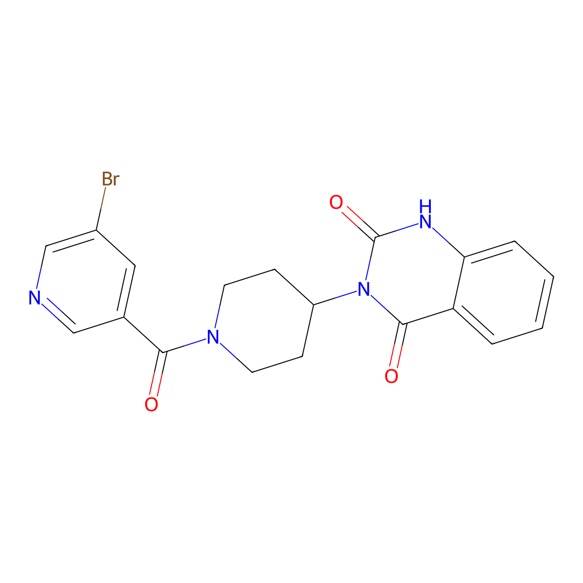 3-(1-(5-bromonicotinoyl)piperidin-4-yl)quinazoline-2,4(1H,3H)-dione molecular structure, CAS 2034348-07-5