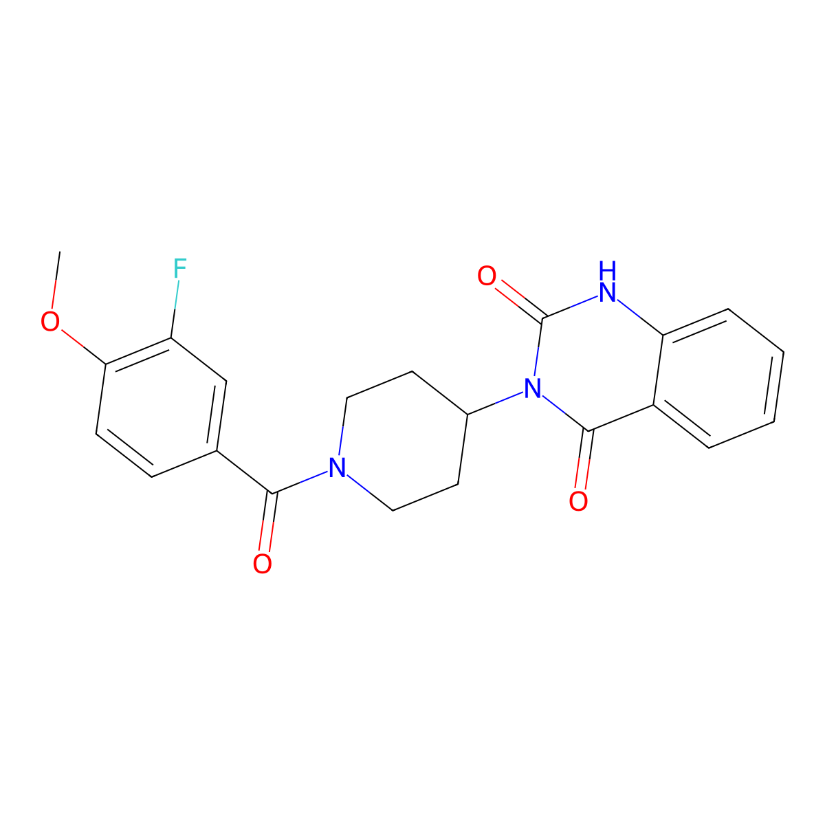 3-(1-(3-fluoro-4-methoxybenzoyl)piperidin-4-yl)quinazoline-2,4(1H,3H)-dione molecular structure, CAS 2034348-24-6