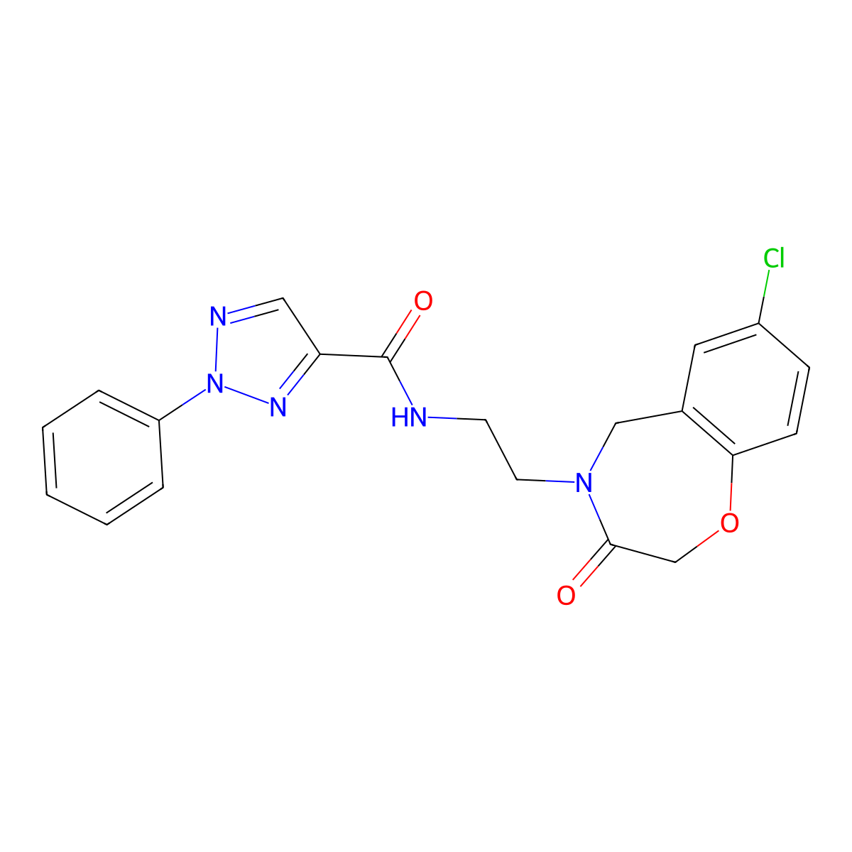 N-(2-(7-chloro-3-oxo-2,3-dihydrobenzo[f][1,4]oxazepin-4(5H)-yl)ethyl)-2-phenyl-2H-1,2,3-triazole-4-carboxamide molecular structure, CAS 2034348-32-6