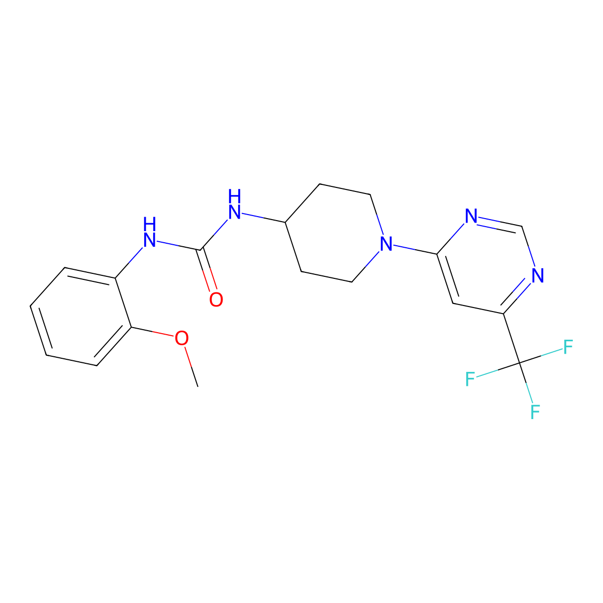 1-(2-Methoxyphenyl)-3-(1-(6-(trifluoromethyl)pyrimidin-4-yl)piperidin-4-yl)urea molecular structure, CAS 2034348-33-7