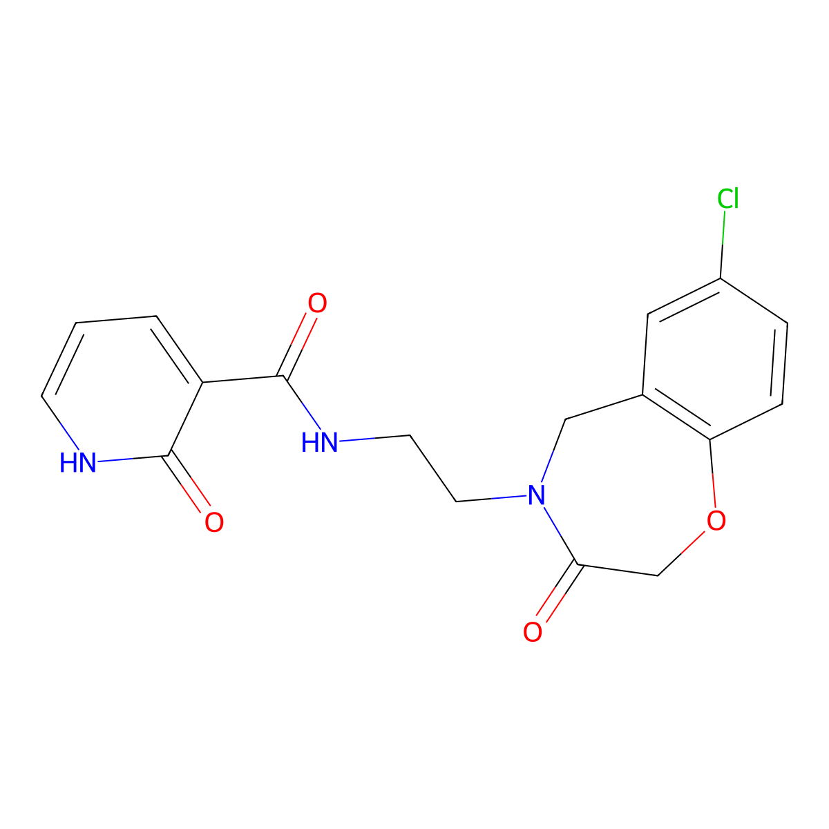 N-(2-(7-chloro-3-oxo-2,3-dihydrobenzo[f][1,4]oxazepin-4(5H)-yl)ethyl)-2-hydroxynicotinamide molecular structure, CAS 2034348-48-4